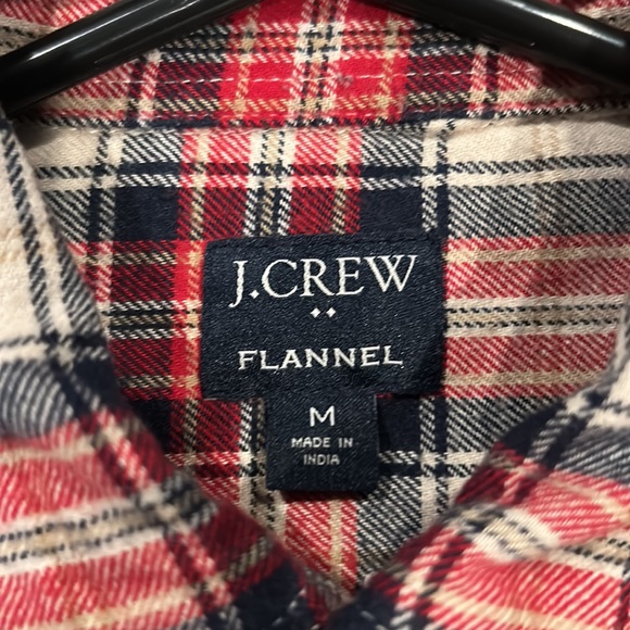 Mens Jcrew Flannel. Size Medium, Red - Picture 2 of 3